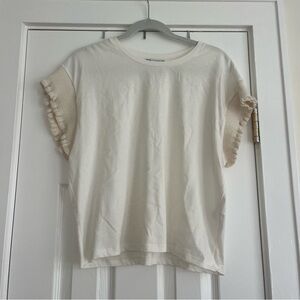 Elegant Cream Top with Ruffle Sleeves